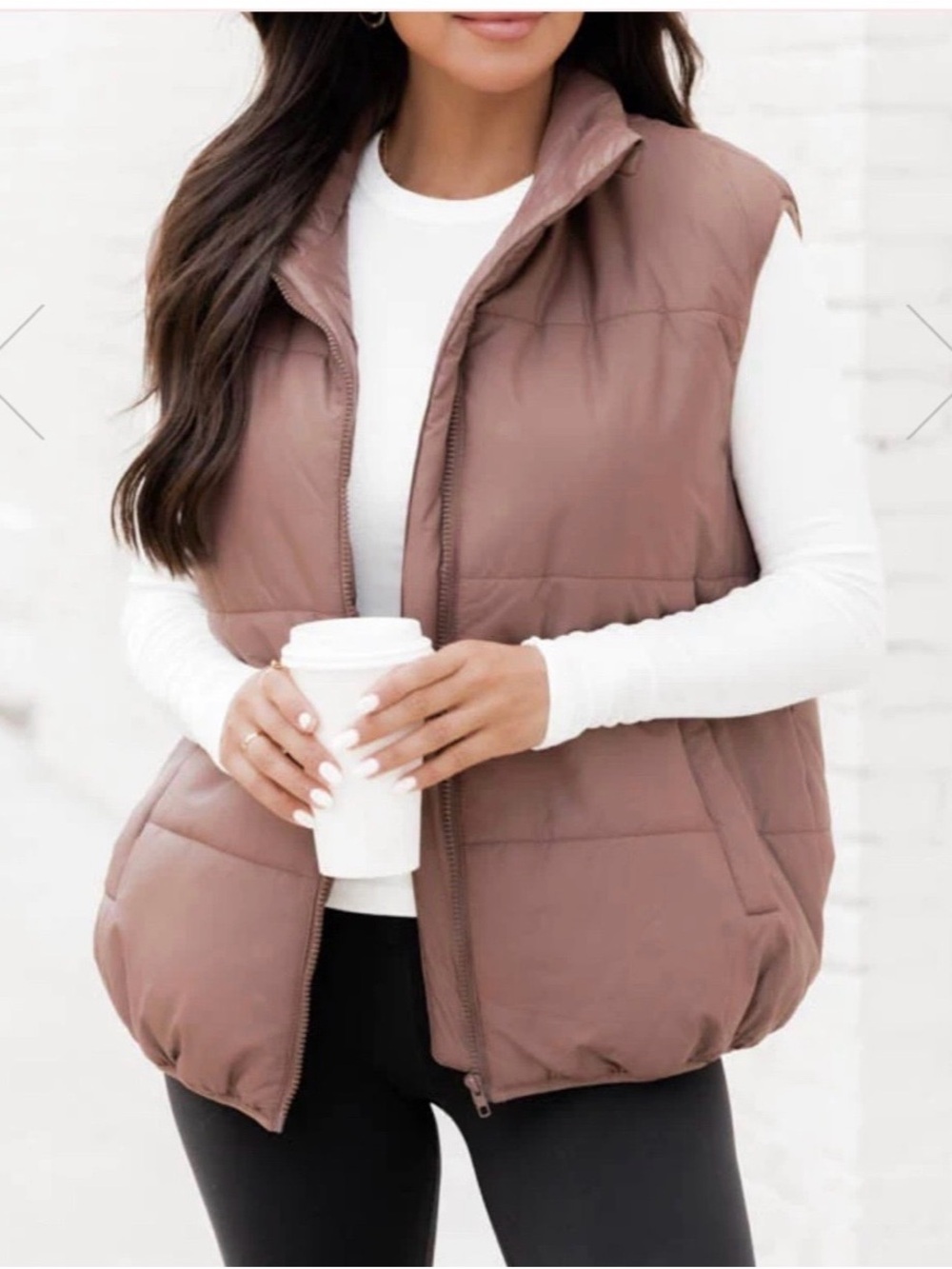 PINK LILY OVERSIZED PUFFER VEST